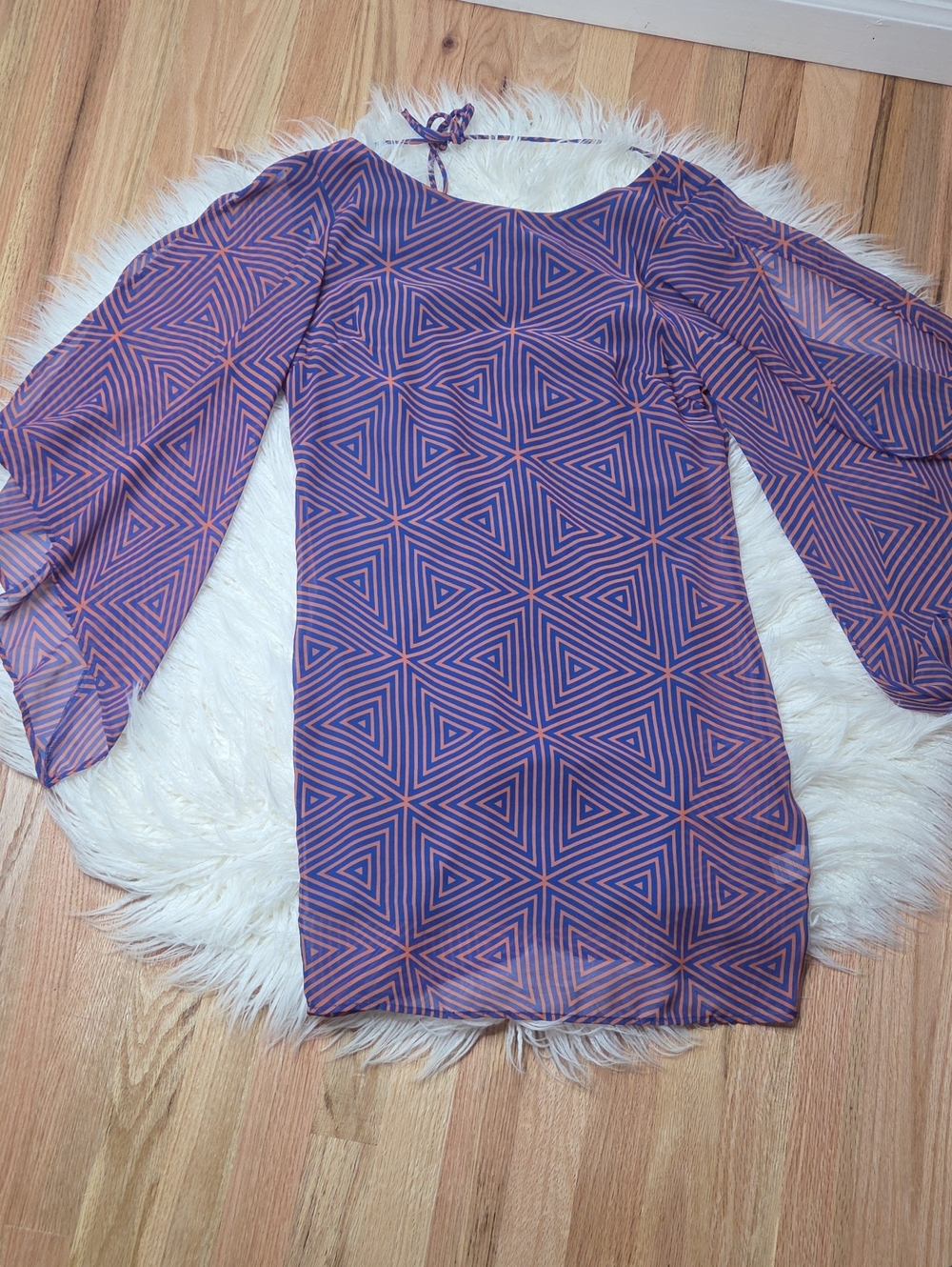 NWT Orange and Blue Auburn University  boutique dress Lotus Sz M